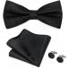 бабочка галстук pocket square запонки кнопка 3 позиций комплект формальный свадьба party MDM (12634-JP264b)
