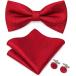  бабочка галстук pocket square запонки кнопка 3 позиций комплект формальный свадьба party MDM (12634-JP283b)