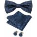  бабочка галстук pocket square запонки кнопка 3 позиций комплект формальный свадьба party MDM (12634-JP270b)