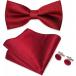  бабочка галстук pocket square запонки кнопка 3 позиций комплект формальный свадьба party MDM (12634-JP282b)