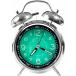  большой громкость bell абсолютный .... глаз ... часы аналог . звук .... генератор . стиль симпатичный настольный ( серебряный + зеленый, маленький )