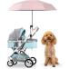  собака Cart зонт от солнца Buggy зонт держатель коляска тент передвижная корзинка домашнее животное ( розовый )