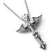  колье Cross 10 знак . мужской нержавеющая сталь сплав цепь серебряный 4 вид plate wing Dragon защита MDM ((2), средний )