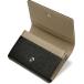  футляр для визитных карточек женский натуральная кожа большая вместимость подарок ( черный x бежевый Brown, ( длина ) примерно 8cmx( ширина ) примерно 11.5cm x ( вставка ) примерно 2cm)