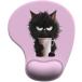  кошка type коврик для мыши список rest имеется низкая упругость запястье поддержка предотвращение скольжения стол Work для симпатичный кошка дизайн ( фиолетовый :Look at me)