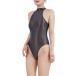  высокий ноги Leotard глянец с высоким воротником супер эластичность боди костюмированная игра ( серый, M)