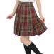  юбка в складку в клетку длина 48cm колени сверху школьная юбка форма женщина высота сырой e244 ( dark red wine, L)