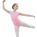  ребенок Leotard гонки рукав балет танцевальный костюм тренировка для длина ног зажим презентация bai цвет ( розовый, 150)