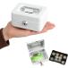  Mini сейф ручная сумка ключ имеется маленький размер сейф compact копилка .* монета место хранения для ( белый, примерно 125x95x60mm)