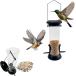  bird механизм подачи дикая птица столик для птиц маленькая птица наружный навес приманка inserting кормушка подвешивание ниже еда предмет контейнер корм коробка (13.5cmx9cmx32.5cm)