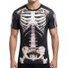  Halloween костюмированная игра мужской футболка tops party Event каркас каркас смокинг маскарадный костюм костюм ( каркас, XXL)