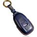  Subaru чехол для ключей ключ покрытие натуральная кожа. роскошь Forester Cross Trek Levorg Impreza аксессуары (3D высококлассный / темно-синий )