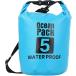  водонепроницаемый сумка сухой мешок большая вместимость плечо с ремешком сумка для персонала уличный морской спорт дайвинг ( голубой, 5L)