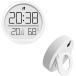  цифровой датчик времени настенные часы простой тонкий магнит настольный класть часы . датчик температуры тип аккумулятора ( белый, маленький )