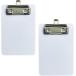 2 позиций комплект буфер обмена Mini размер документы регулировка блокнот для заметок хранение офисные принадлежности карман размер ( белый, 15x10cm)