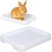 u.. туалет хомяк morumoto заяц хорек мелкие животные для tray платформа из деревянных планок 4 угол ( белый, средний (Ch?gata))