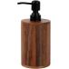  мыло диспенсер из дерева модный ручной жидкий заполняющий бутылка контейнер насос тип моющее средство мыло для рук ( Brown, круглый -200ml)