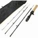 4.6 футов Bait Pack Rod 4 деталь UL стакан волокно Ultra свет искусственная приманка ( черный, 4.6ft Bait 4 деталь UL)