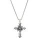  колье мужской 10 знак роза узор Cross нержавеющая сталь цепь casual Street 10 знак .( серебряный, цепь 70cm)