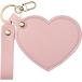 Heart зеркало брелок для ключа очарование зеркало compact мобильный модный женский Mini косметика зеркало ( розовый, длина 8 x ширина 9 cm)