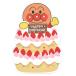  день рождения карта Anpanman . клубника. кекс EAR-817-039 складывающийся пополам отверстие Mark день рождения карта поздравительная открытка pop up карта цельный карта Bir