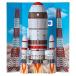  день рождения карта с подсветкой мелодия карта космос Rocket P186/878723 Sanrio цельный карта . день рождения праздник батарейка возможно заменить 