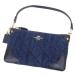 COACH аксессуары сумка outlet бриллиант стежок F65226 темно-синий Denim × кожа [ б/у ](64289)