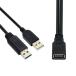 ブラック USB 3.0メスからデュアルUSBオス エクストラパワーデータY延長ケーブル 2.5インチモバイルハードディスクケーブルCC用