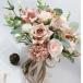 送料無料◆2022新品 ウエディングブーケ 花束 花飾り 結婚式 バラ造花 ウェディング用 アレンジメント 花嫁 披露宴 手作り キット ブライダルブーケ