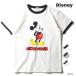 HOUSTON /hyu- камень 22225 [HOUSTON] MICKEY PRINT RINGER S/S TEE / Mickey принт Lynn ga- короткий рукав футболка - все 3 цвет -