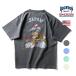 HOUSTON /hyu- камень 22299 PIGMENT FOAM PT SOUVENIR TEE(TIGER) /pig men to вспененный принт вышивка короткий рукав футболка - все 4 цвет -
