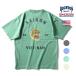 HOUSTON /hyu- камень 22300 PIGMENT CRACKED PT SOUVENIR TEE(TIGER) /pig men to трещина принт вышивка короткий рукав футболка - все 4 цвет -