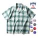 HOUSTON /hyu- камень 41187 OMBRE CHECK S/S SHIRT / on пятно проверка рубашка с коротким рукавом - все 8 цвет -