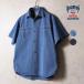 HOUSTON /hyu- камень 41349 WABASH S/S WORK SHIRT /wobashu короткий рукав рубашка work shirt - все 2 цвет -