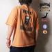 [OFFICIAL ограничение ] HOUSTON /hyu- камень U2010 PIGMENT PRINT TEE (GAS STATION) /pig men to принт короткий рукав футболка ( бензин подставка ) - все 2 цвет -
