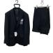  черный формальный костюм Aoyama AOYAMA A4 центральный отдушина необшитый на спине 2. кнопка однобортный костюм с чехлом 