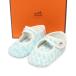  прекрасный товар Hermes First обувь пинетки животное рисунок оттенок голубого baby HERMES б/у 