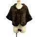  прекрасный товар норка пончо женский SIZE M~L (L) б/у 