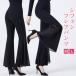  танцевальный костюм шифон переключатель разрез flare pants длинный длина одноцветный стрейч материалы женский чёрный DJ63E30
