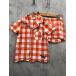 BOBO CHOSESbobo шоу z собака в клетку пижама салон одежда size10-11(146cm)/ белый × orange #* Kids 