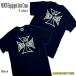 MOON Equipped Iron Cross T-shirt Black ���[�� �C�N�C�b�v�h �A�C�A�� �N���X T�V���c �u���b�N �\���� HOTROD �o�C�N MOONEYES ���[���A�C�Y