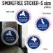 SMOKEFREE STISKER Ssize затонированный свободный стикер S размер все 3 вид некурящий наклейка America магазин 
