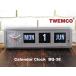 TWEMCO Calender Clock BQ-38 Gray �g�D�G���R�ЃJ�����_�[�N���b�N �O���[ �t�B���b�v���v �p�^�p�^�N���b�N ���g�� �~�b�h�Z���`�����[ DETAIL