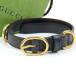  прекрасный товар GUCCI Gucci Inter locking ошейник собаки для домашних животных большой собака ошейник кожа черный [ б/у ]