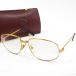  как новый прекрасный товар CARTIER Cartier SERIEtoliniti очки оправа для очков раз ввод очки GP Gold [ б/у ]