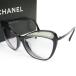  превосходный товар CHANEL Chanel Acetate Butterfly раз ввод очки оправа для очков 5377-A здесь Mark очки пластик черный [ б/у ]