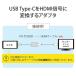 Hy+ Type-C to HDMI �ϊ��A�_�v�^�[ HY-TCHD8 4K�f���Ή�(Xperia5ii Xperia1ii AQUOS R5G arrows 5G Galaxy S20 5G/S20+/S10/S10+�Ή�) �֘A�摜1