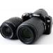  Nikon цифровой однообъективный Nikon D40x двойной zoom комплект б/у новый товар SD карта имеется достигать сразу можно использовать выгодный двойной линзы 