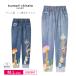  Wacoal Wacoal Tsumori Chisato tsumori chisato SLEEP салон одежда UOX587 Denim способ принт теплый низ 10 минут длина конический хлопок 100% M*L размер 3wY