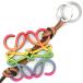  Loewe сумка очарование дыра грамм очарование кожа многоцветный брелок для ключа кольцо для ключей Rainbow б/у 